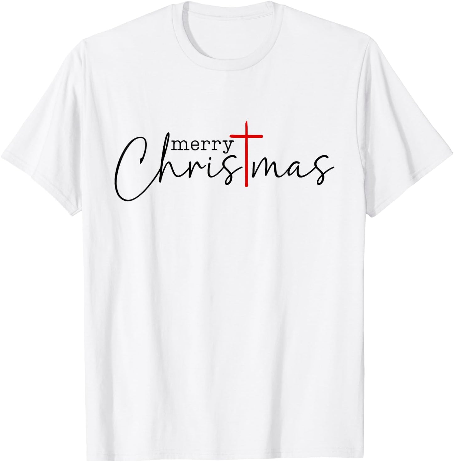 Merry Christmas Cross Christ Xmas Costume T-Shirt - T-Shirt | White