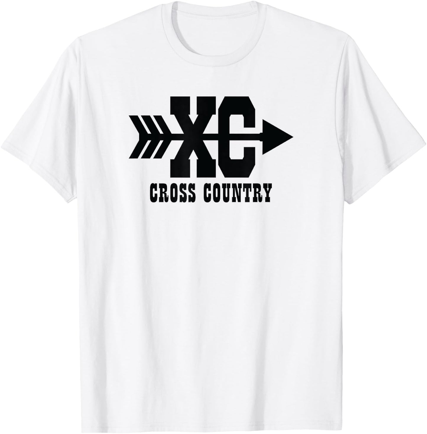 XC - A Cross Country Running Design T-Shirt - T-Shirt | White