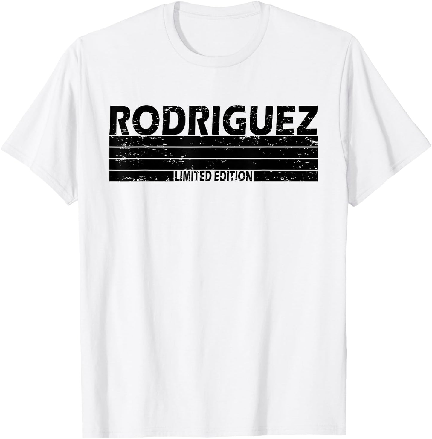 Rodriguez Surname Limited Edition Retro Vintage Style Sunset T-Shirt - T-Shirt | White