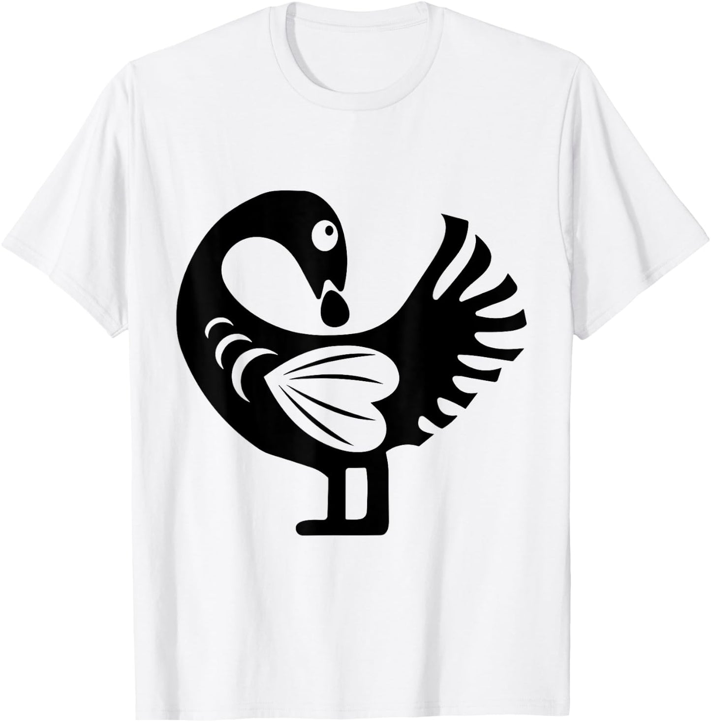 Sankofa Symbol Adinkra Ghana Black History Bird T-Shirt - T-Shirt | White