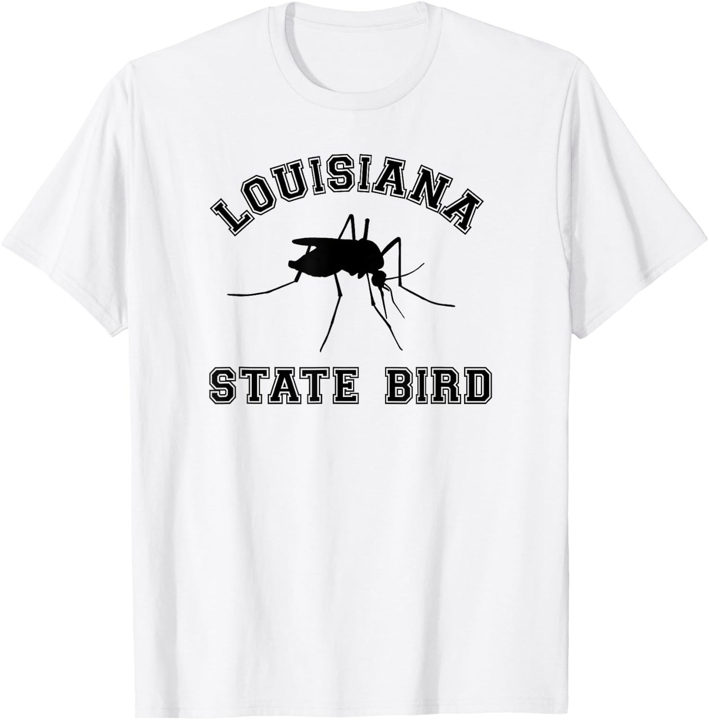 Vintage Louisiana Mosquito State Bird T-Shirt - T-Shirt | White