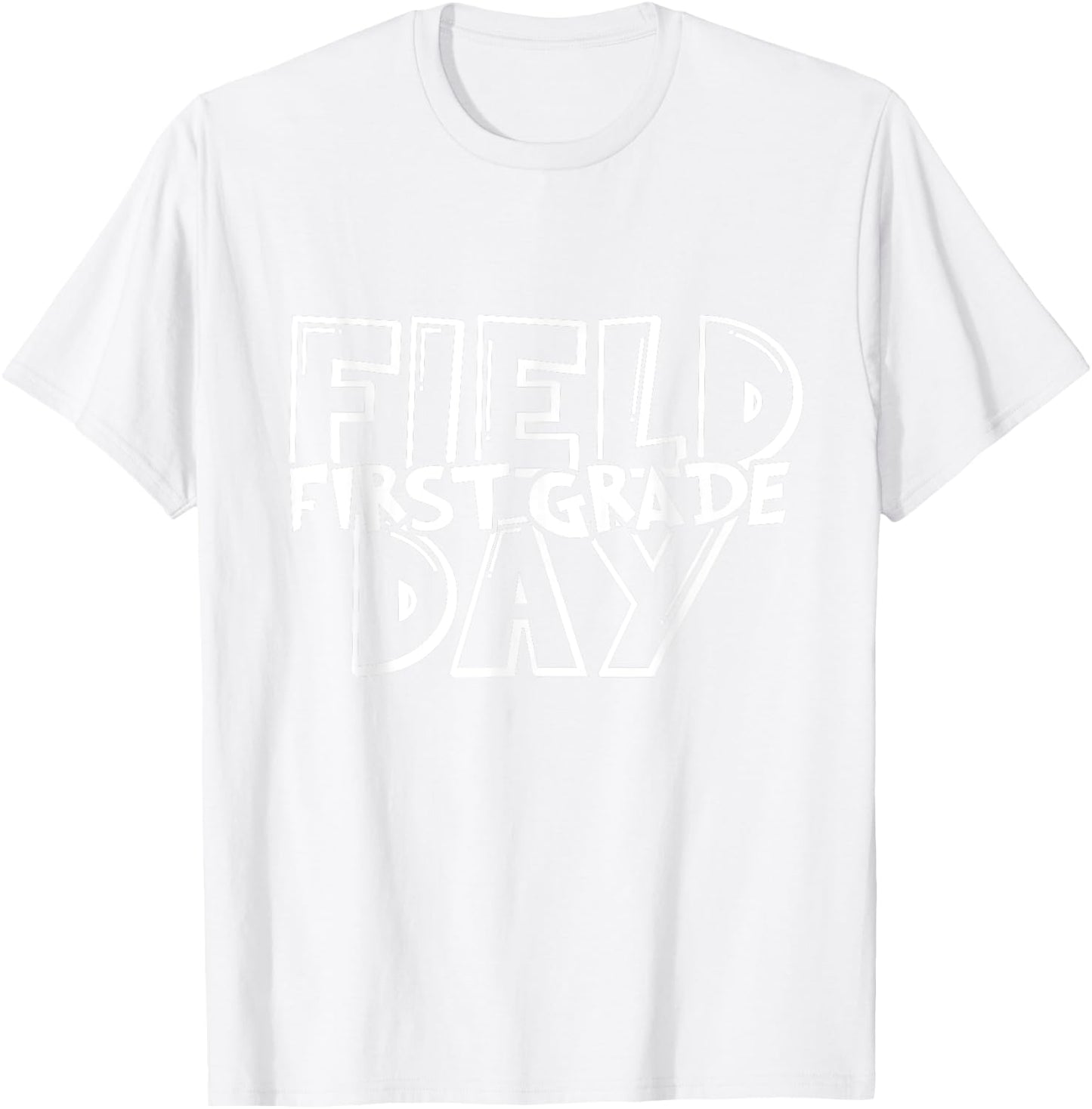 Field Day 2025 First Grade school teacher kids Red T-Shirt - T-Shirt | White