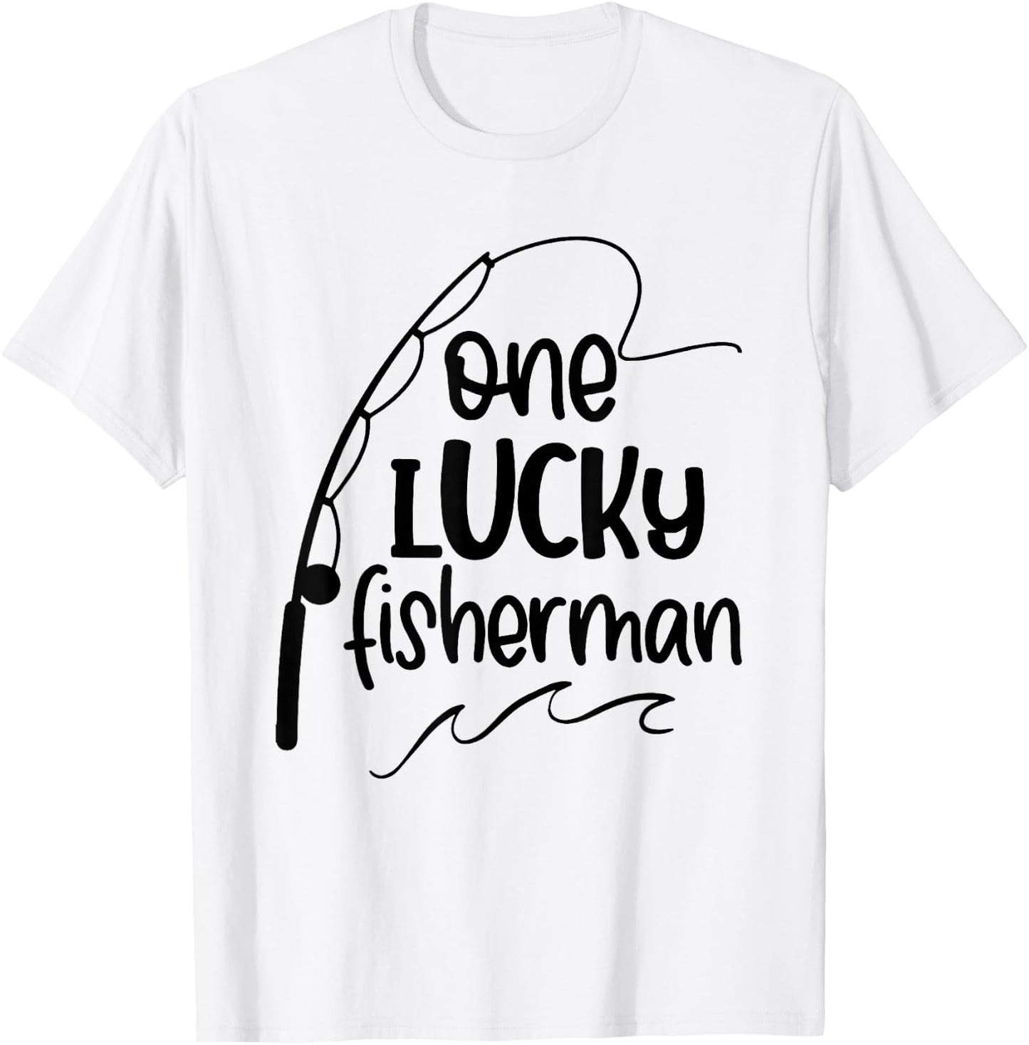 Best Catch of His Life One Lucky Fisherman Couple Matching T-Shirt - T-Shirt | White