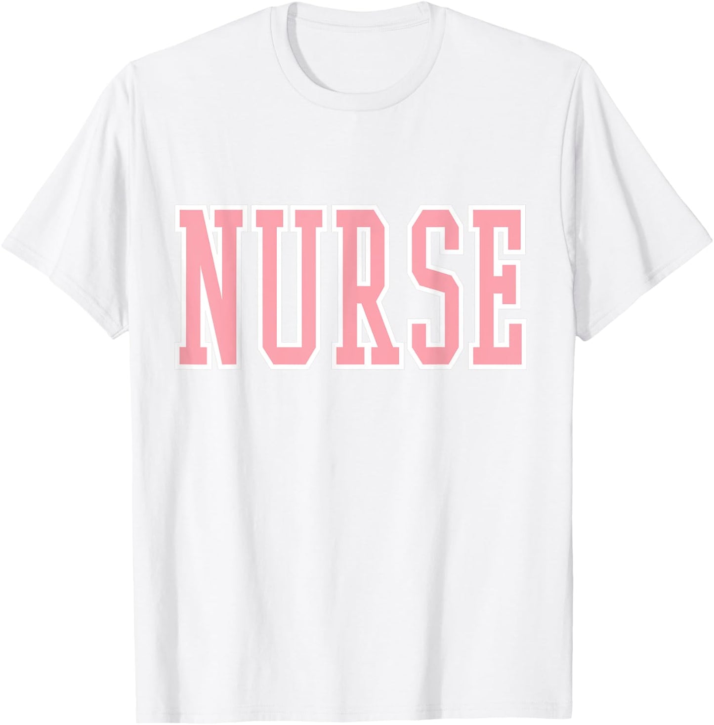 Nurse Trendy Preppy Pink T-Shirt - T-Shirt | White