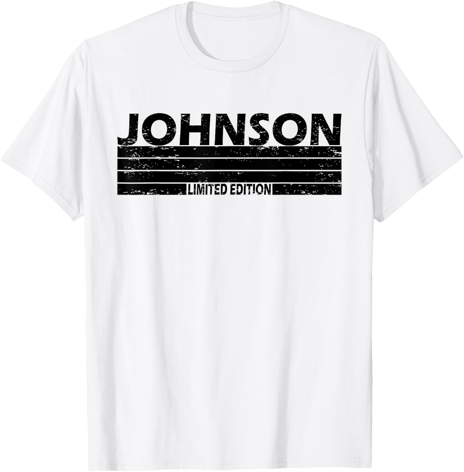 Johnson Surname Limited Edition Retro Vintage Style Sunset T-Shirt - T-Shirt | White