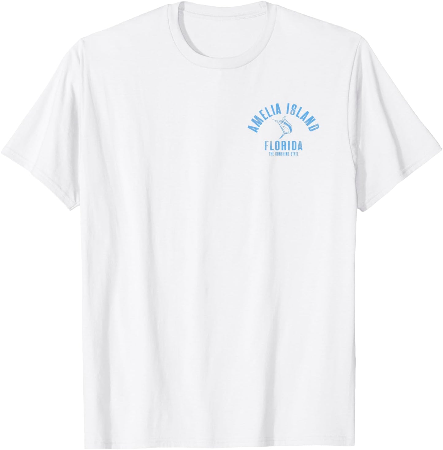 Amelia Island Florida Beach FL Vintage Beach Front & Back T-Shirt - T-Shirt | White