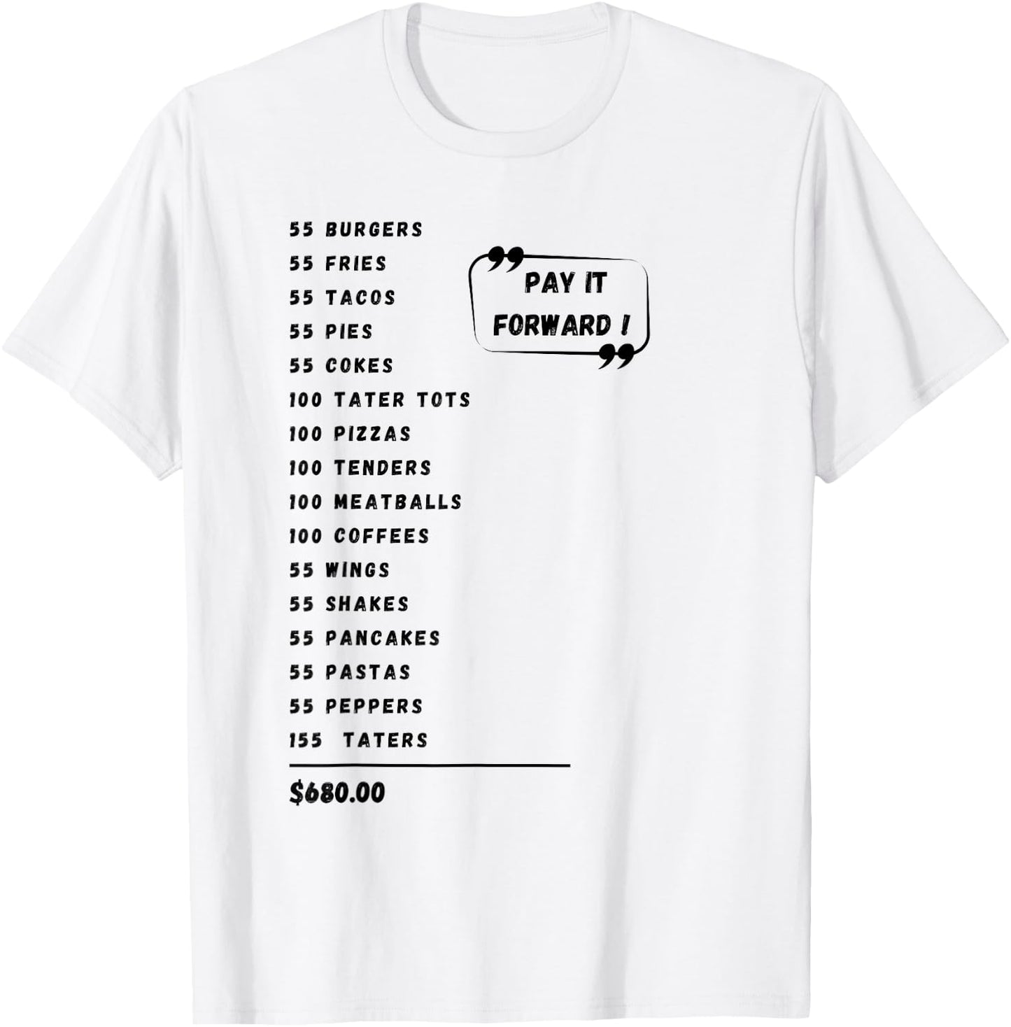 Funny 55 Burgers 55 Shakes 55 Fries Think You Should Leave T-Shirt - T-Shirt | White