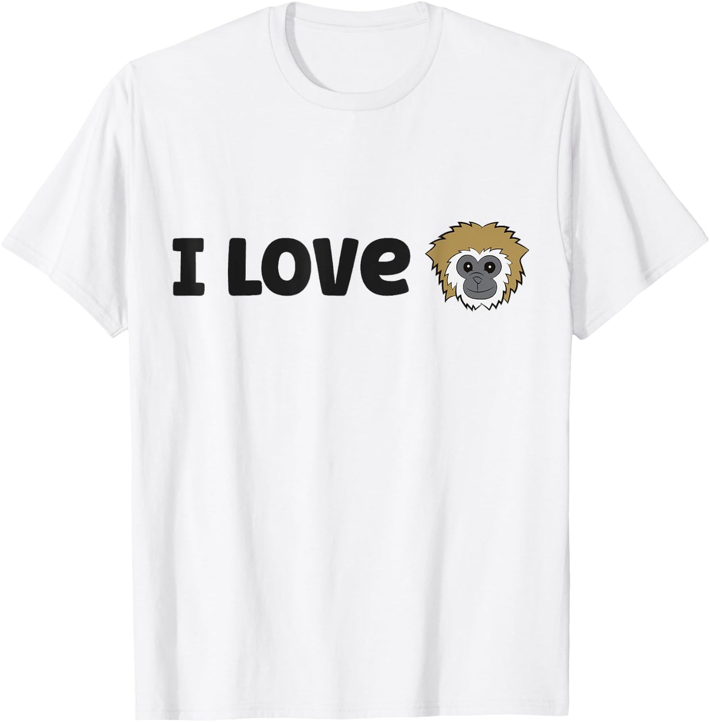 I Love Gibbon Monkeys T-Shirt - T-Shirt | White