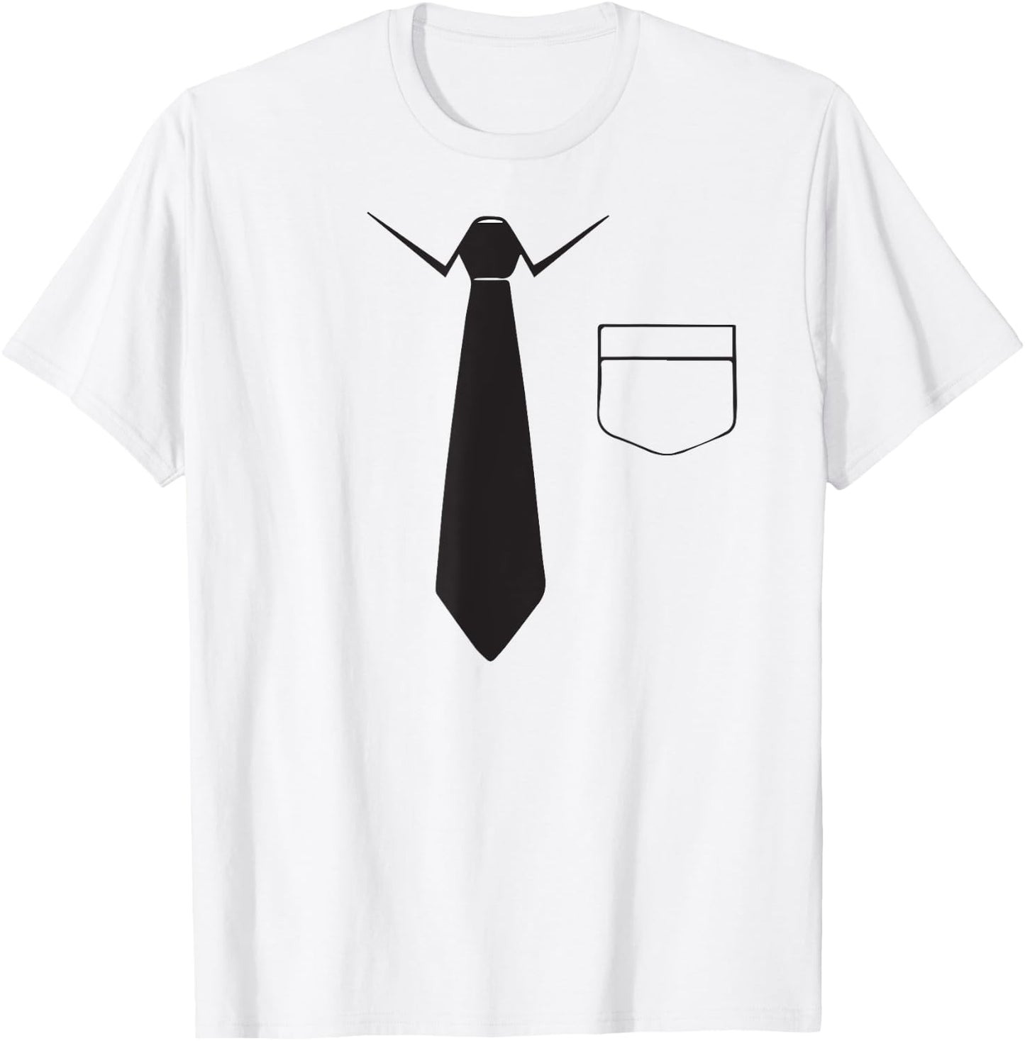 Black Tie and Pocket Men's Great costume weddings Halloween T-Shirt - T-Shirt | White