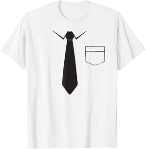 Black Tie and Pocket Men's Great costume weddings Halloween T-Shirt - T-Shirt | White