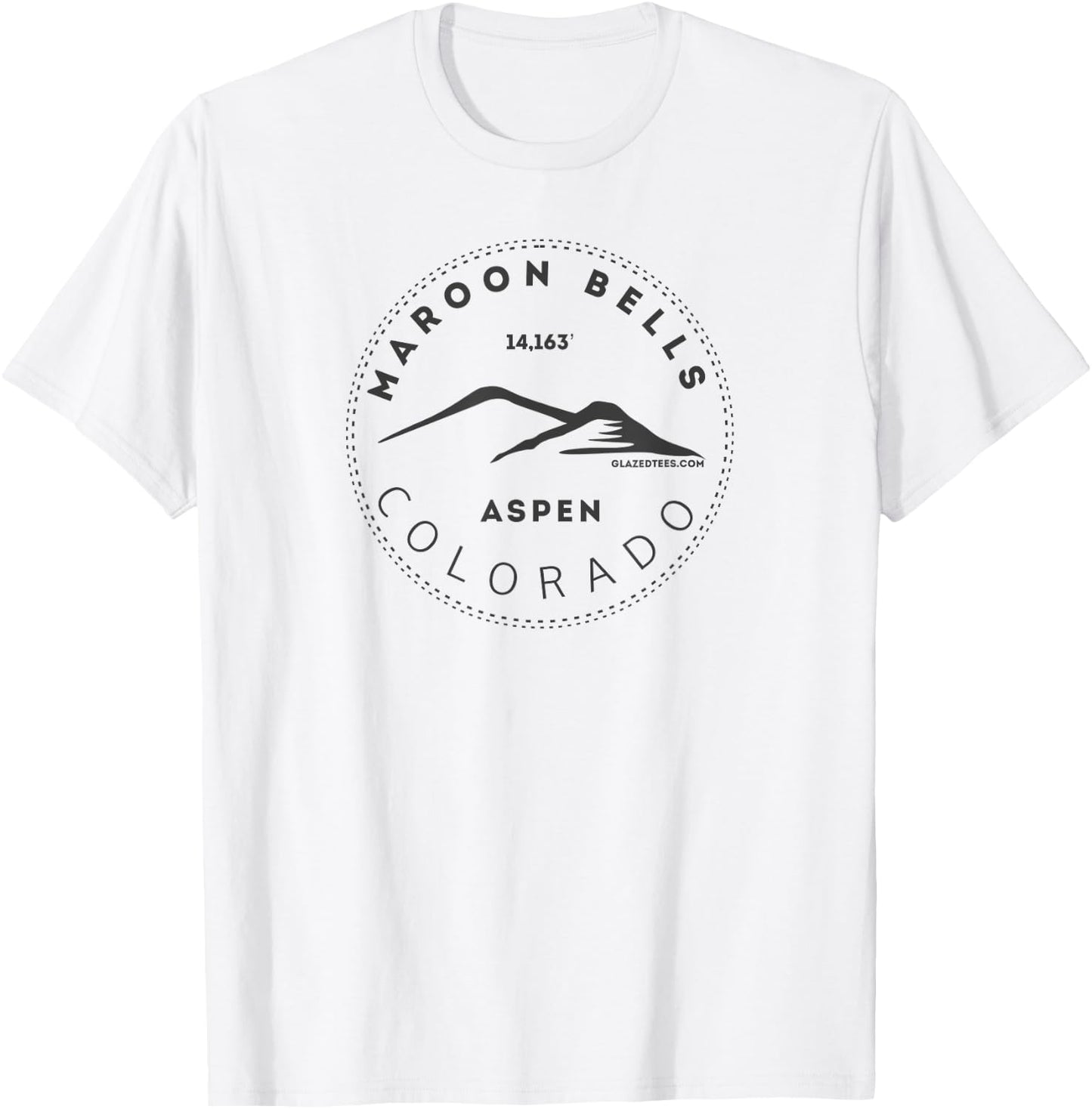 Maroon Bells Aspen Colorado Big Mountain Blackout T-Shirt - T-Shirt | White