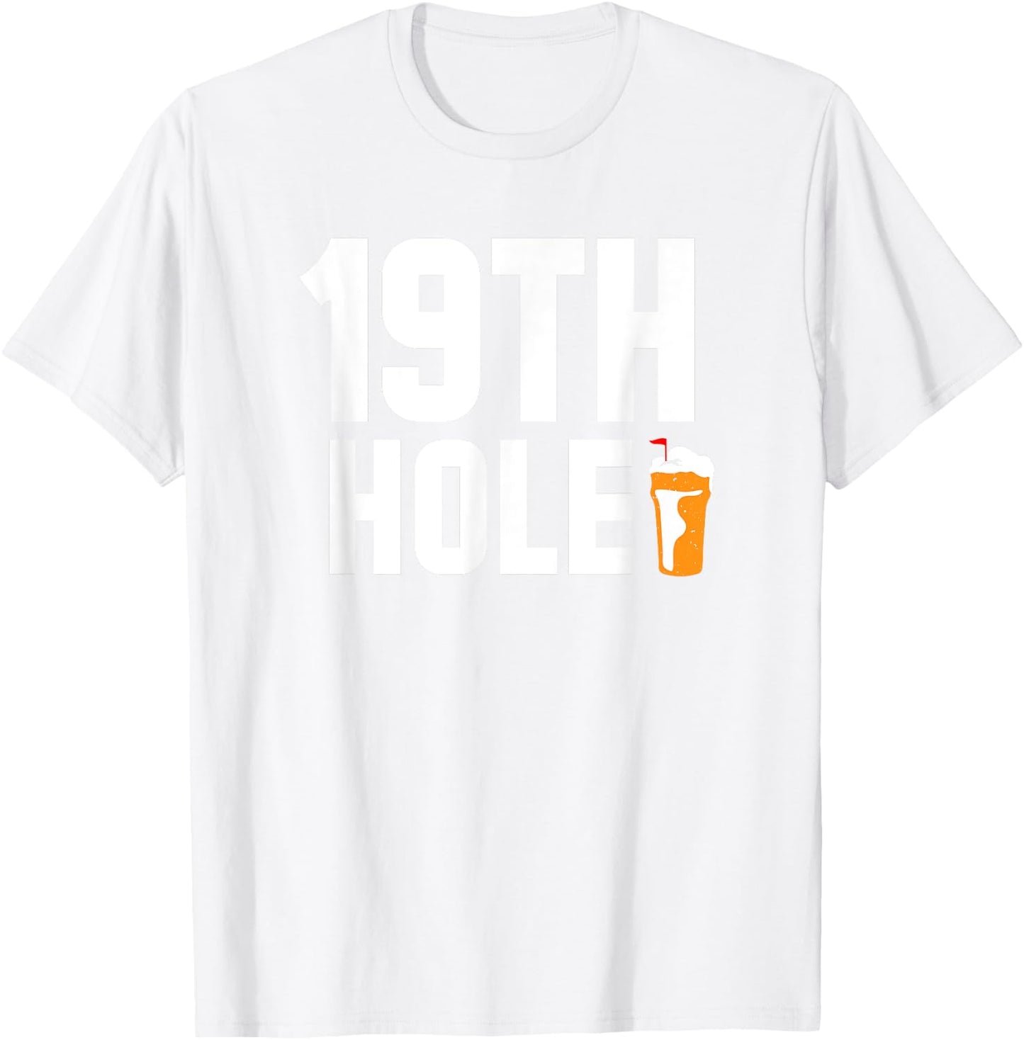 19th Hole Funny Golf Beer Drinking Golfers T-Shirt - T-Shirt | White