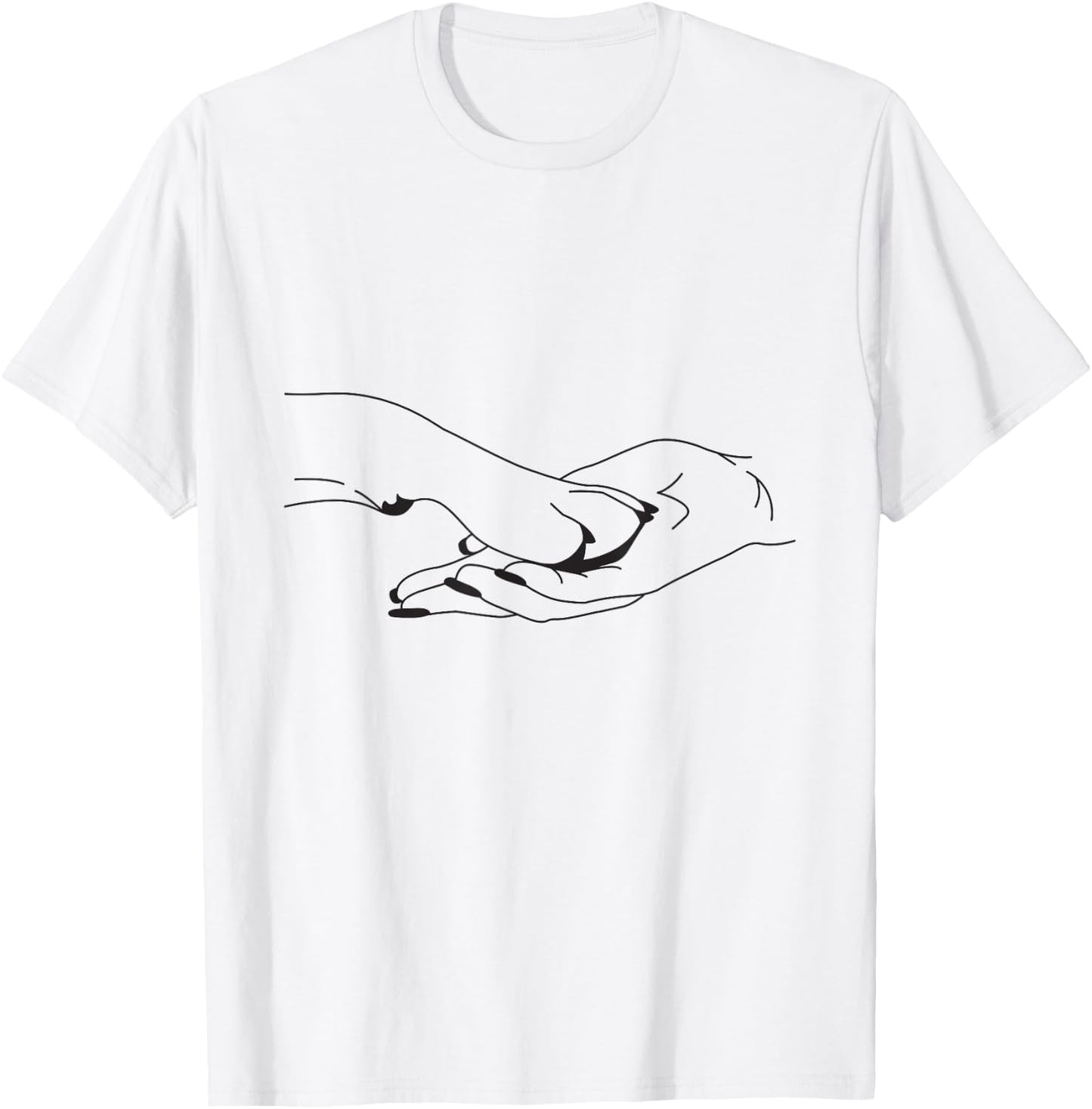 Paw Human Hand Dog Owner Dog Lover Dog T-Shirt - T-Shirt | White