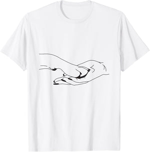 Paw Human Hand Dog Owner Dog Lover Dog T-Shirt - T-Shirt | White