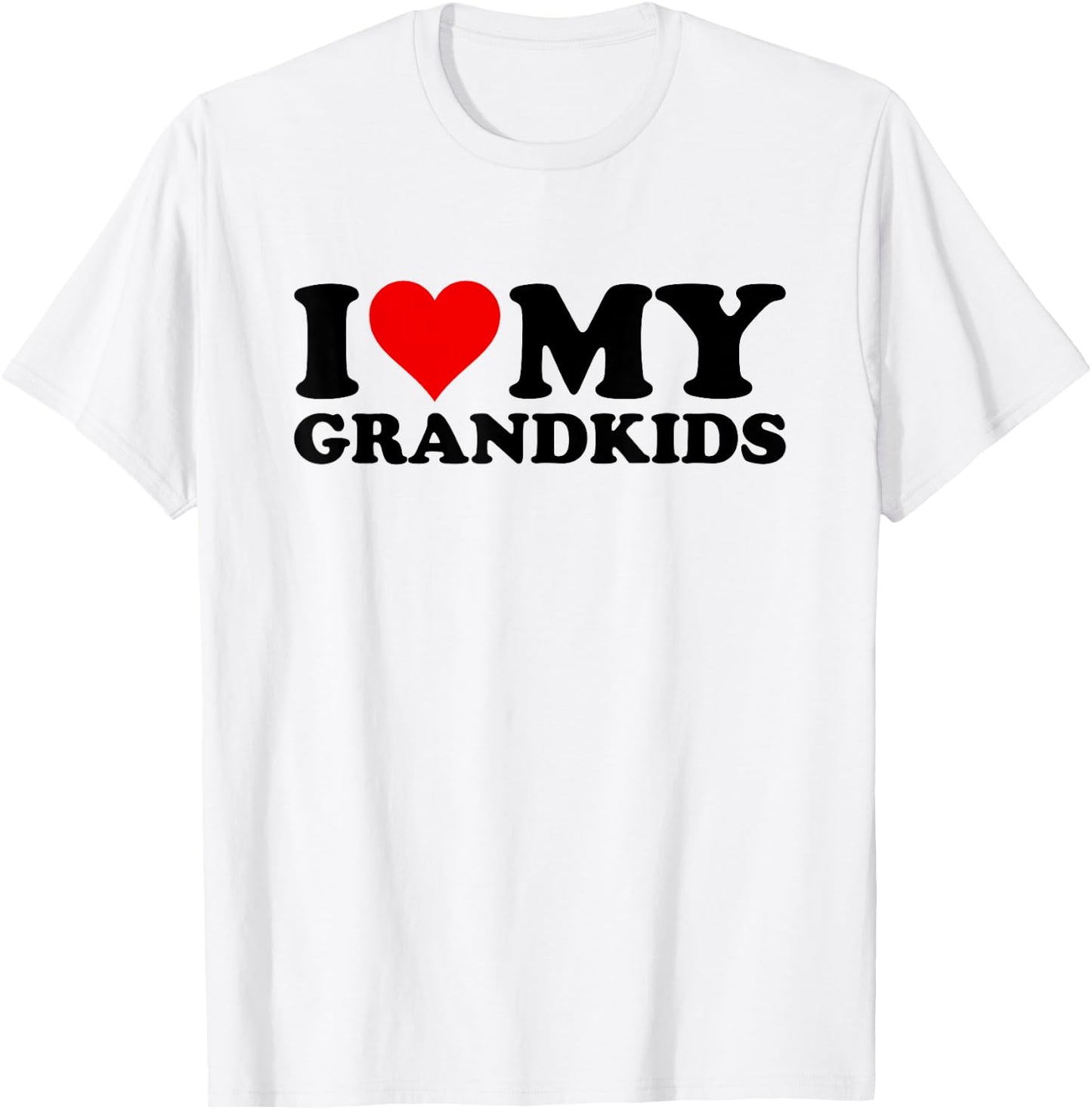 I Love Heart My Grandkids Grandchildren Grand Daughter Son T-Shirt - T-Shirt | White
