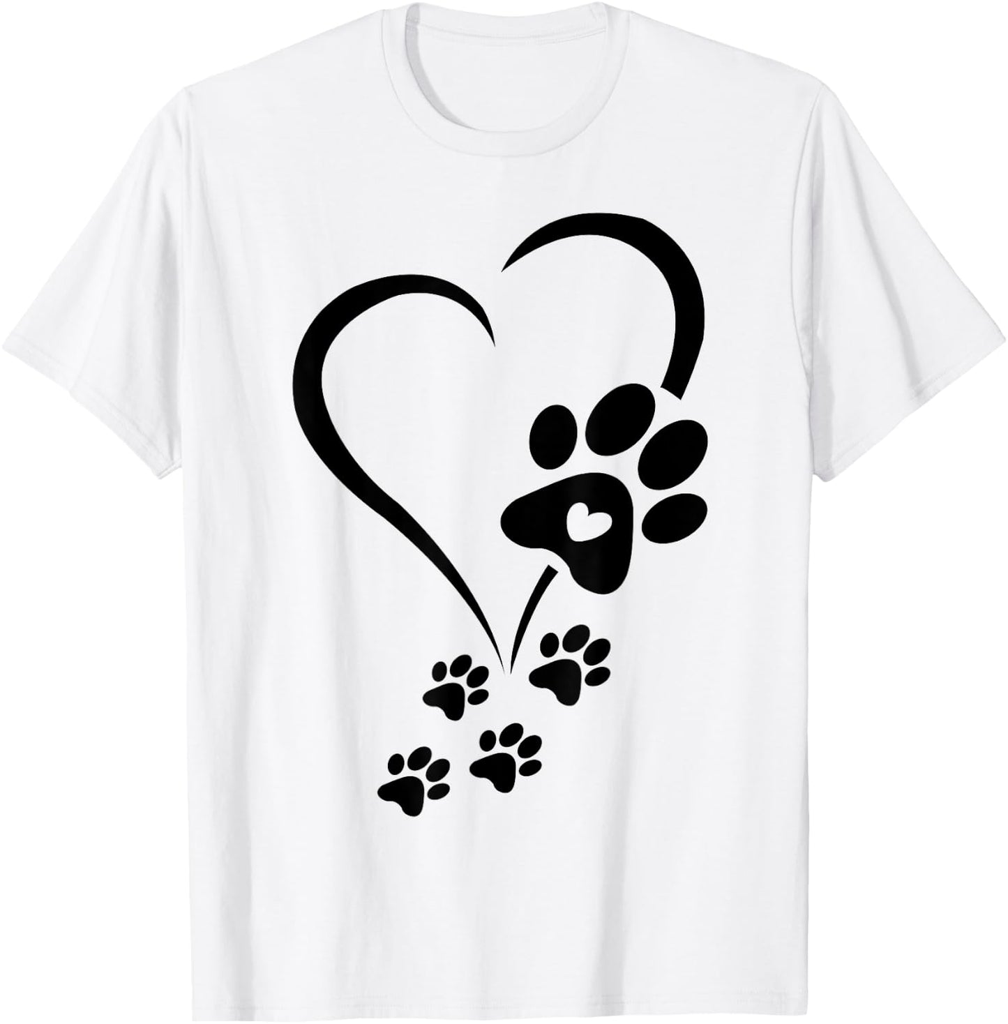 Dog Paw Heart Baby Dogs - Dog Paws Hearts Dog Paw Print T-Shirt - T-Shirt | White