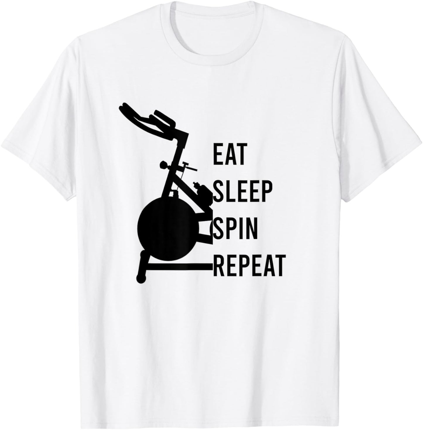 Spinning Class, Spin Bike, Stationary Bike, Indoor Cycling T-Shirt - T-Shirt | White