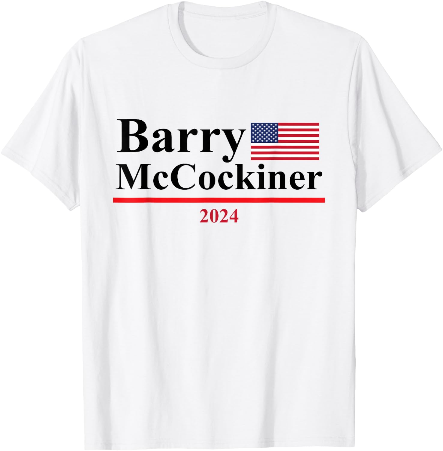 Barry McCockiner Funny Presidential Election 2024 Parody T-Shirt - T-Shirt | White