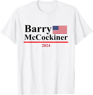 Barry McCockiner Funny Presidential Election 2024 Parody T-Shirt - T-Shirt | White