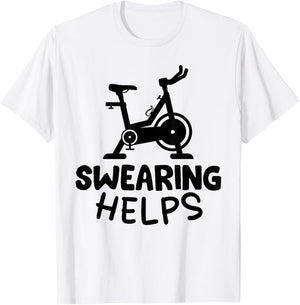Funny Spin Class Rhythm Cycling Workout Stationary Spin Bike T-Shirt - T-Shirt | White