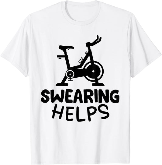 Funny Spin Class Rhythm Cycling Workout Stationary Spin Bike T-Shirt - T-Shirt | White