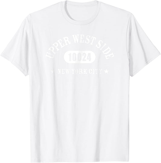 UPPER WEST SIDE 10024 NEW YORK CITY / NYC Athletic Design T-Shirt - T-Shirt | White