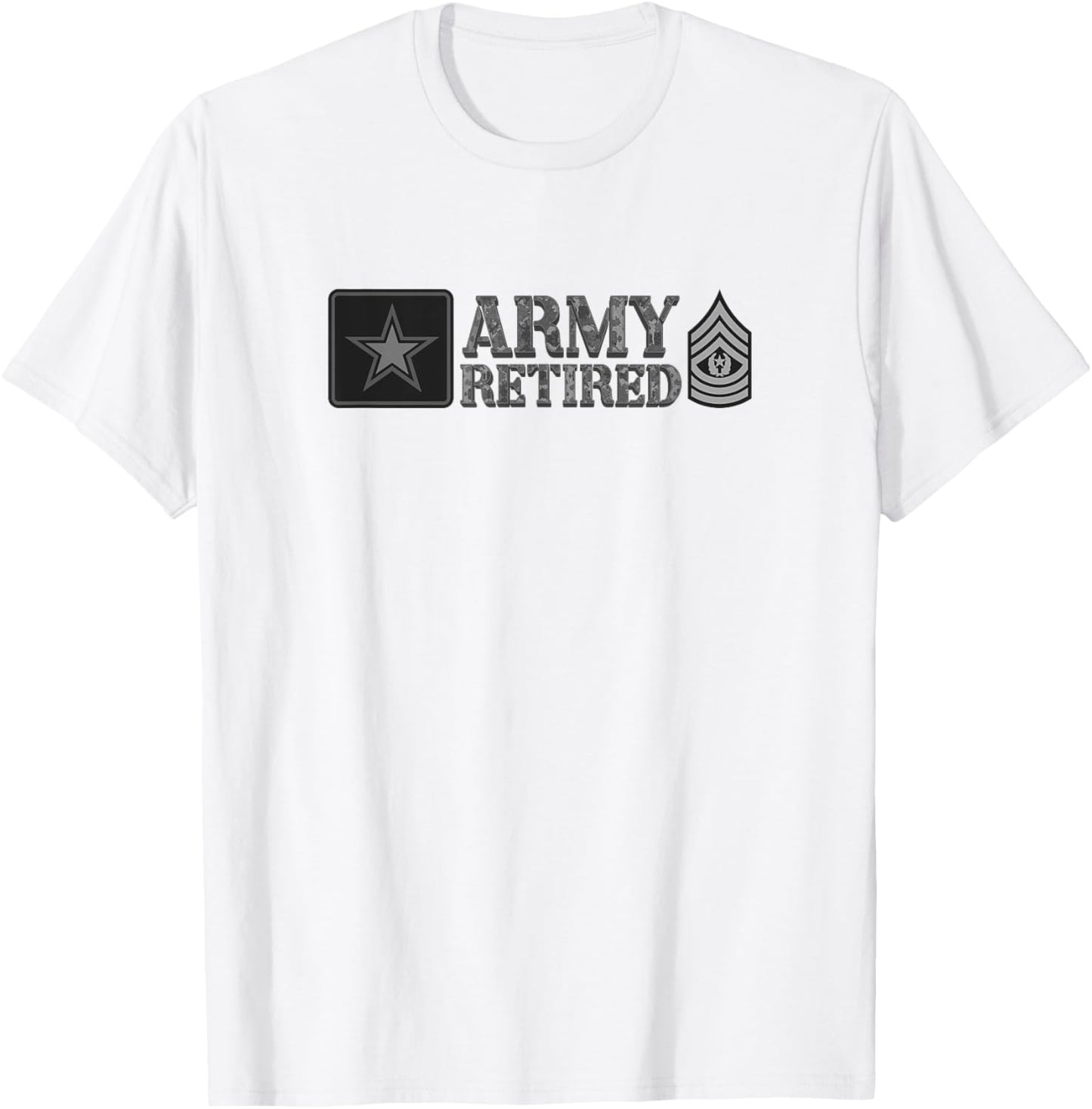 Army Command Sergeant Major (CSM) Retired T-Shirt - T-Shirt | White