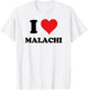 I Heart Malachi First Name I Love Personalized Stuff T-Shirt - T-Shirt | White