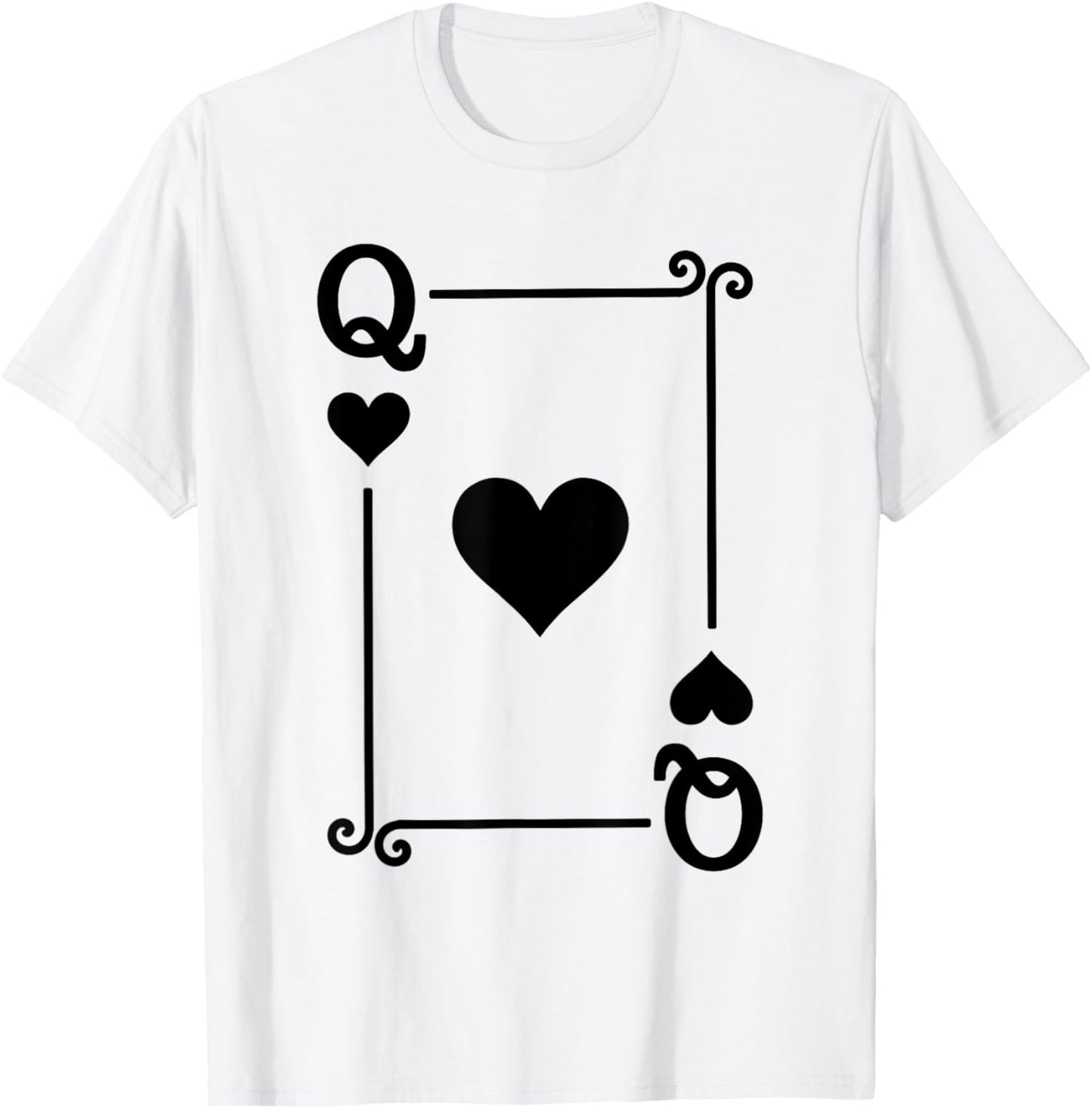 Playing Cards Costume - Queen Hearts Card - Queen Card T-Shirt - T-Shirt | White