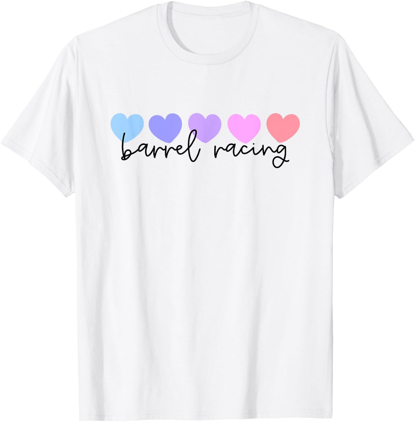 Barrel Racer or Barrel Racing Lover Heart Women Girls or Mom T-Shirt - T-Shirt | White