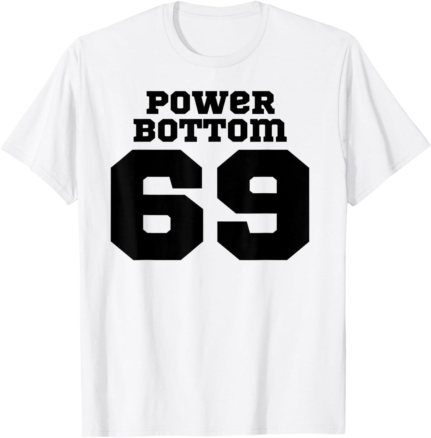 Funny Gay Couple Power Bottom 69 Athletic T-Shirt - T-Shirt | White