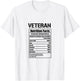 Veteran Nutritional Facts Veterans Day T-Shirt - T-Shirt | White