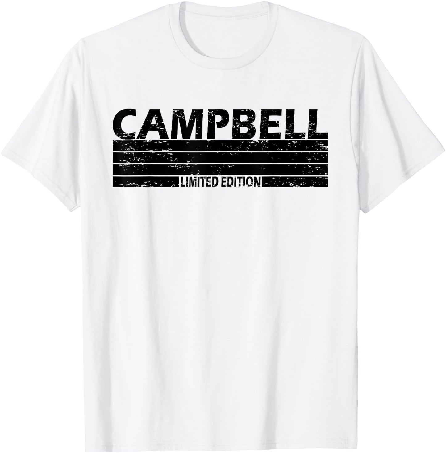 Campbell Surname Limited Edition Retro Vintage Style Sunset T-Shirt - T-Shirt | White