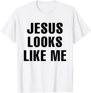 Jesus looks like me, rock punk camp debbie music funtime 80s T-Shirt - T-Shirt | White