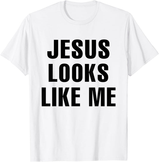 Jesus looks like me, rock punk camp debbie music funtime 80s T-Shirt - T-Shirt | White