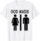 God Made Man and Woman Funny Save America T Shirt T-Shirt - T-Shirt | White