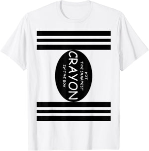 Funny Not The Sharpest Crayon In The Box Halloween Couples T-Shirt - T-Shirt | White