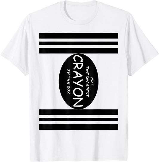 Funny Not The Sharpest Crayon In The Box Halloween Couples T-Shirt - T-Shirt | White