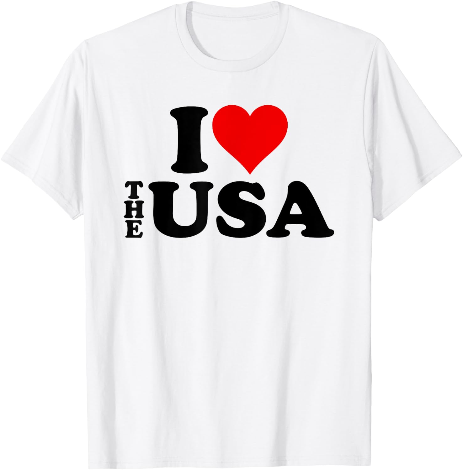 I Love Heart the Usa America T-Shirt - T-Shirt | White
