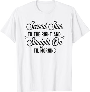Second Star To The Right You Can Fly Magical T-Shirt - T-Shirt | White