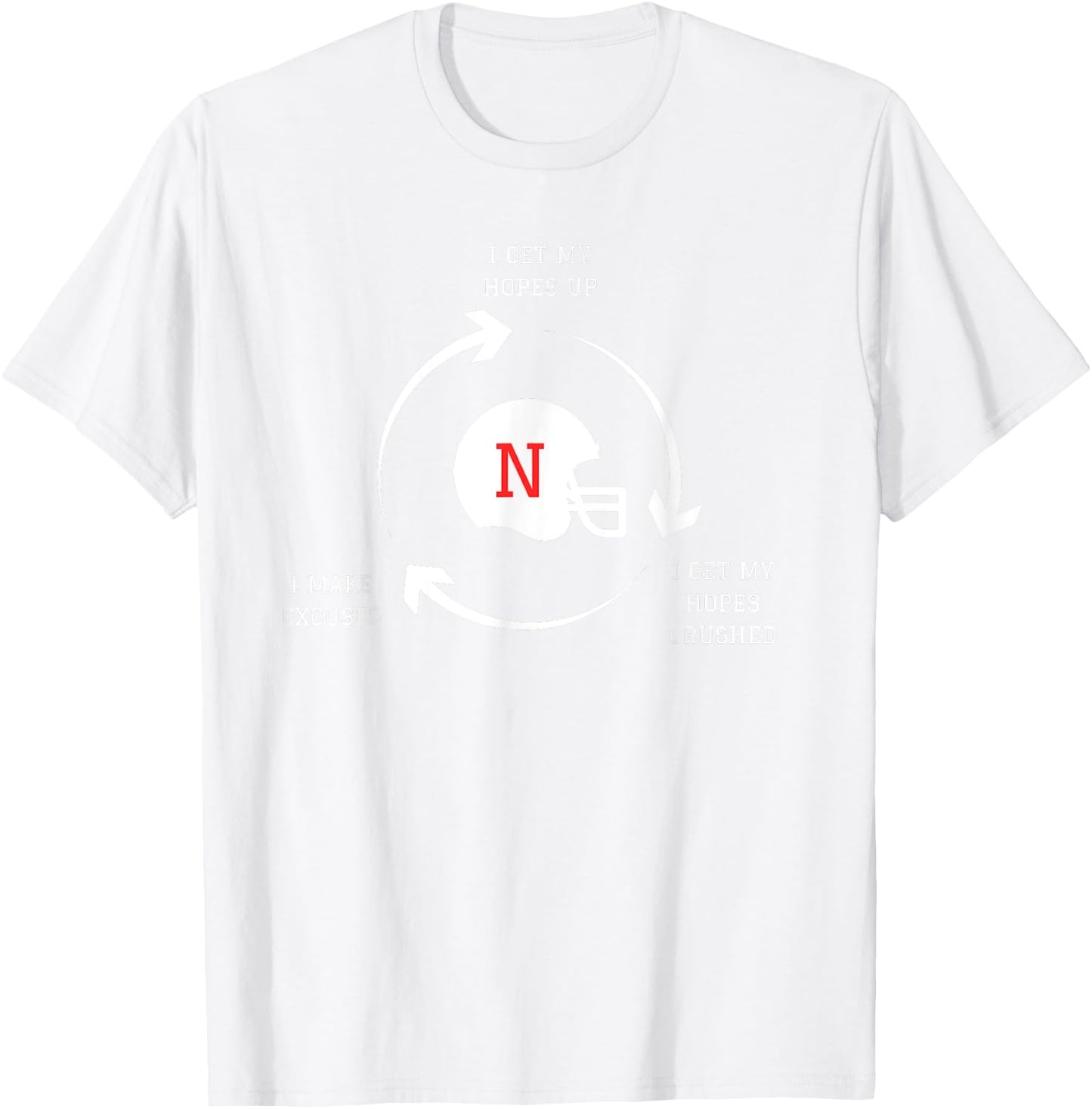 Funny Nebraska | Funny Football Tailgating | Nebraska Joke T-Shirt - T-Shirt | White