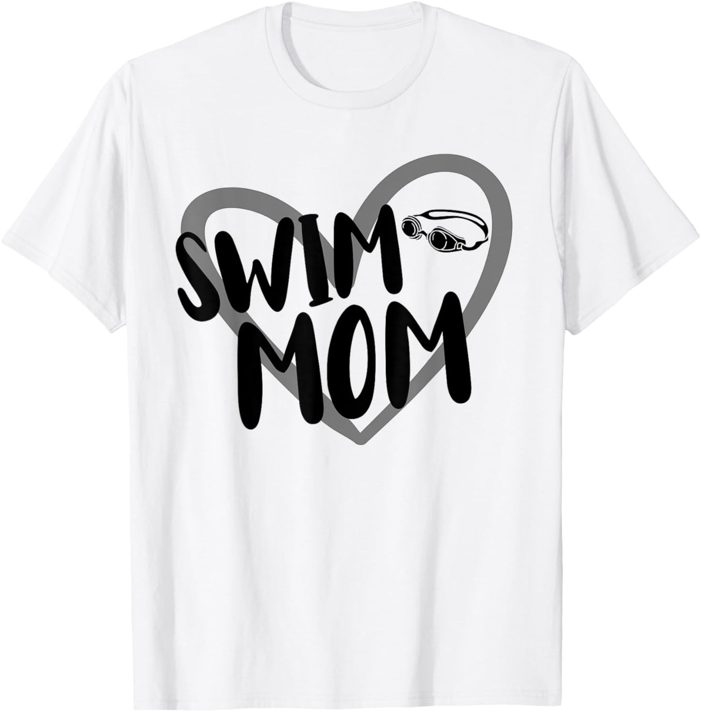 Swim Mom Float Heart T-Shirt - T-Shirt | White