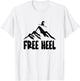 Telemark Skiing Free Heel Telemark Ski Mountains Skier T-Shirt - T-Shirt | White