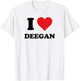 I Heart Deegan First Name I Love Personalized Stuff T-Shirt - T-Shirt | White