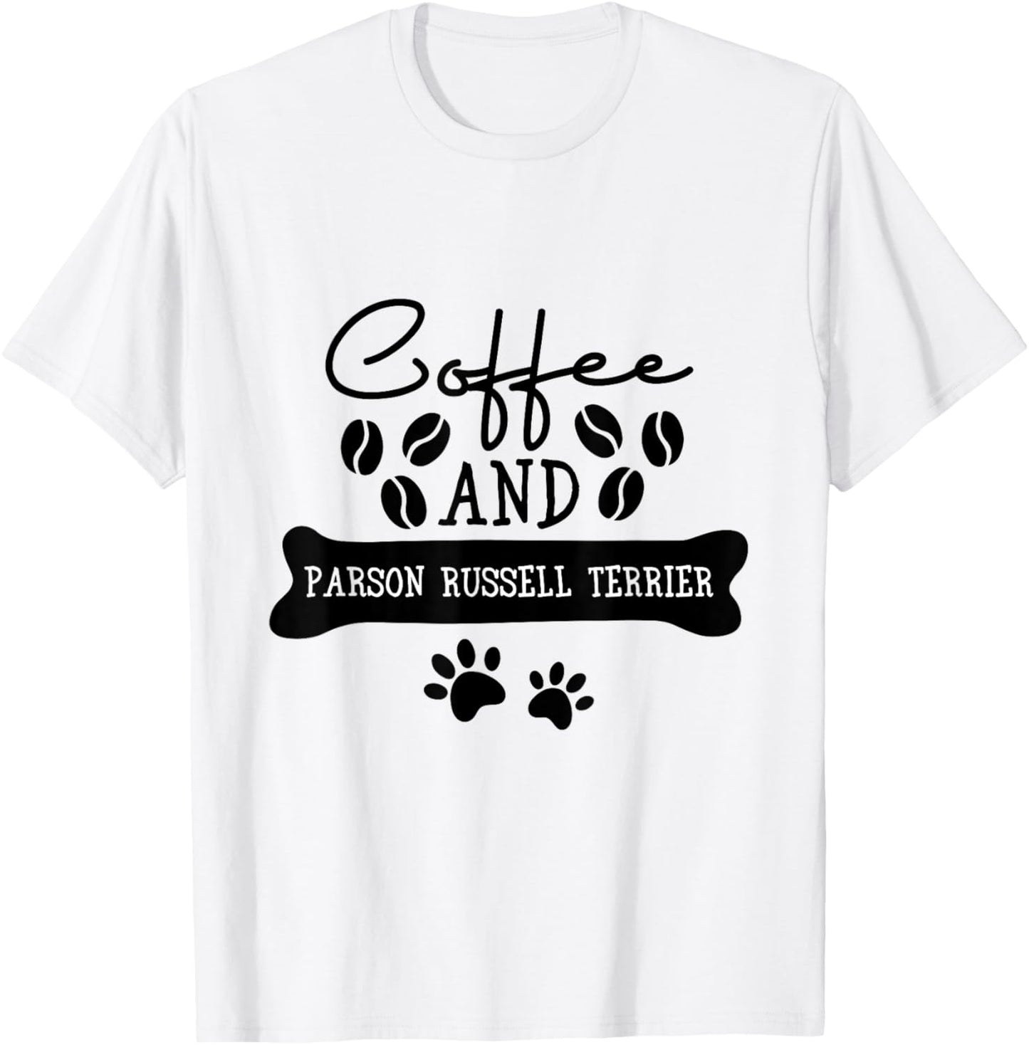 Coffee and parson russell terrier T-Shirt - T-Shirt | White