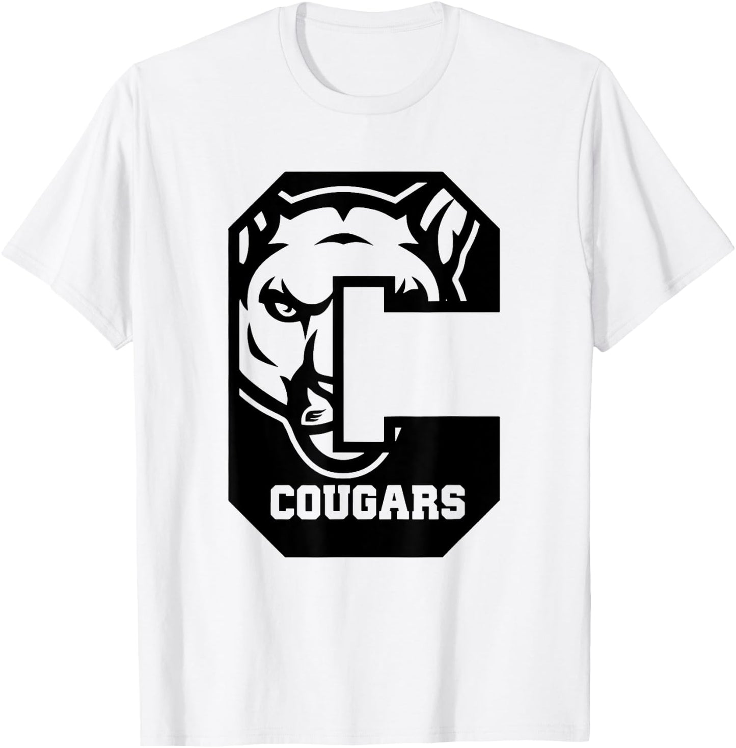 Cougars Football School Sports Fan Team Spirit T-Shirt - T-Shirt | White