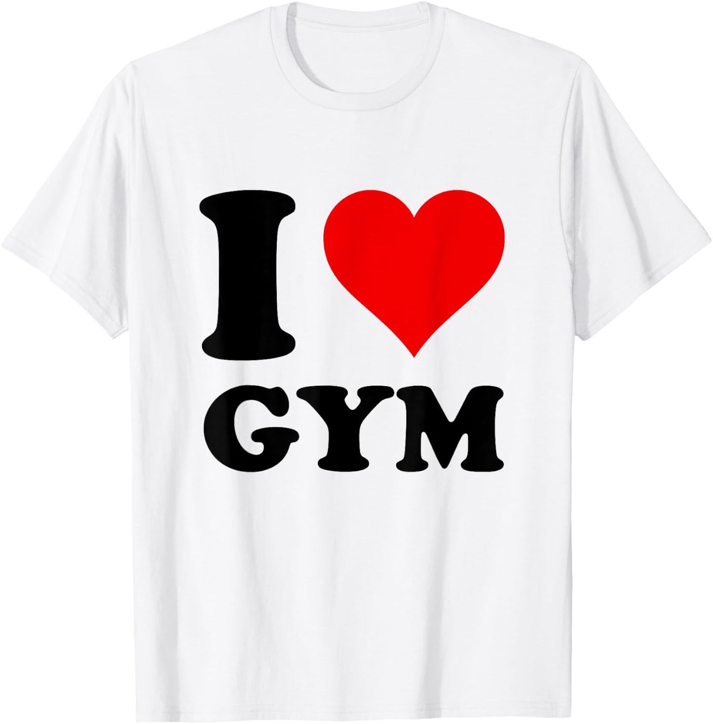 Red Heart I Love Gym T-Shirt - T-Shirt | White