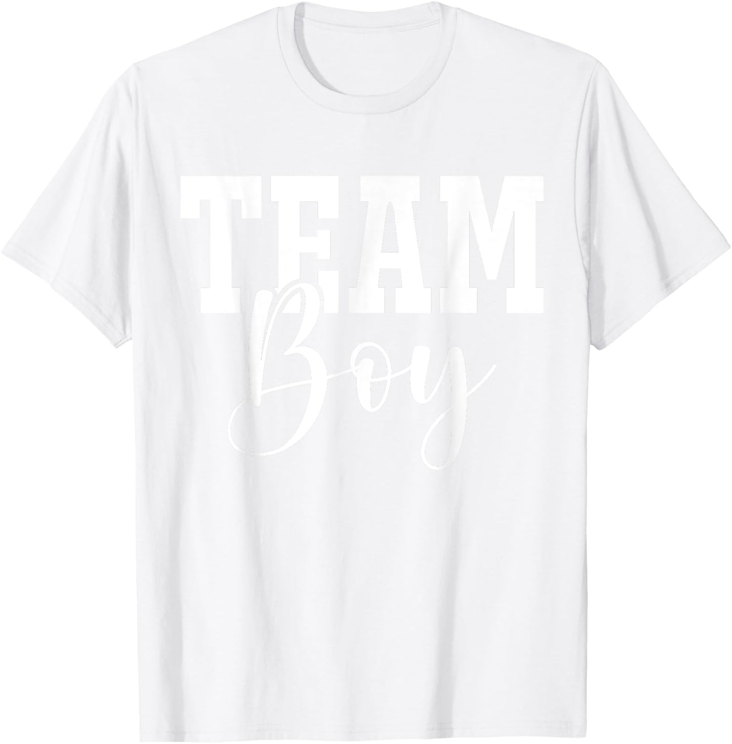 Team Boy Team Girl Blue Gender Reveal Party Matching Family T-Shirt - T-Shirt | White