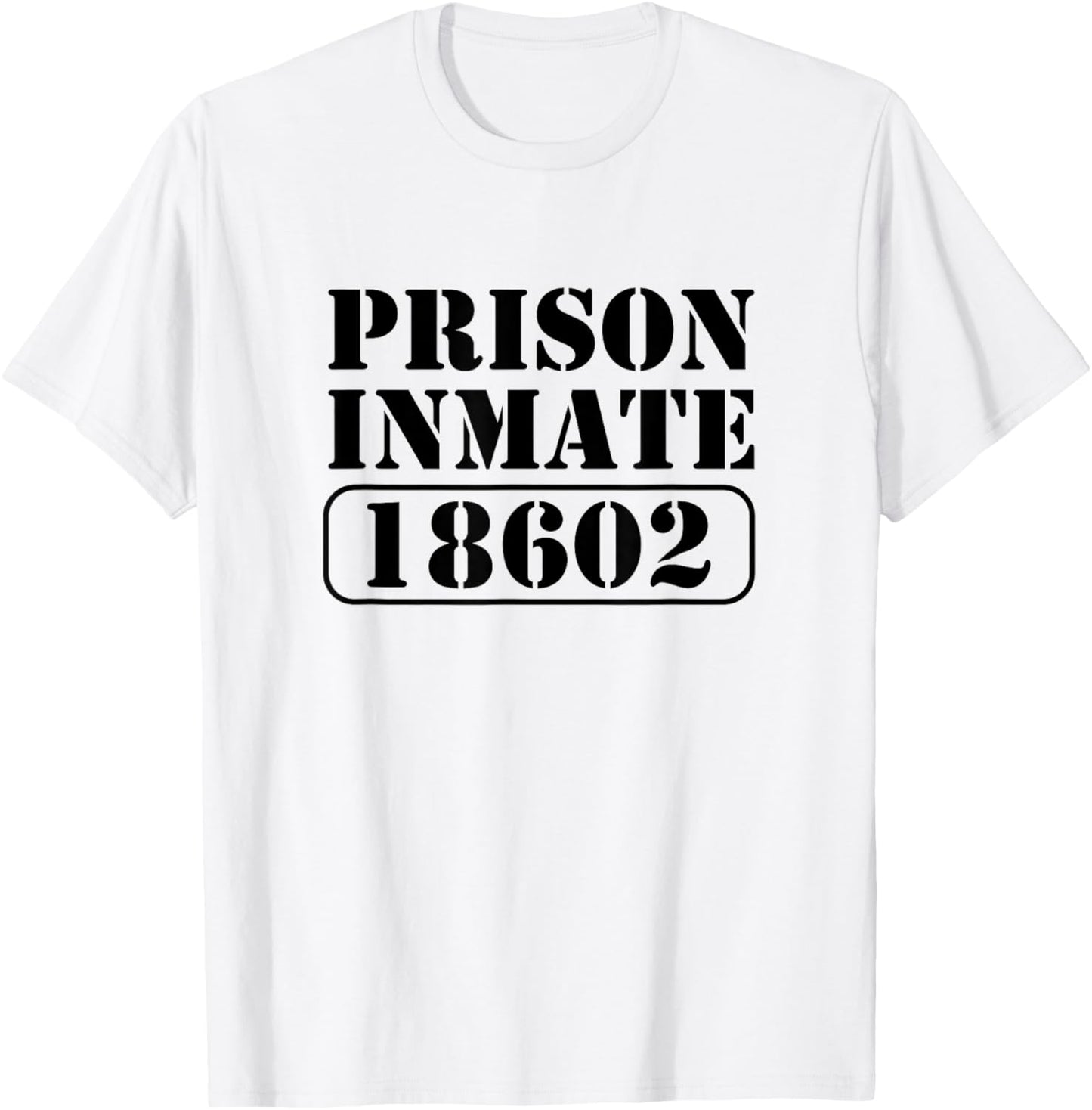 Prisoner Costume Prison Inmate County Jail Halloween T-Shirt - T-Shirt | White