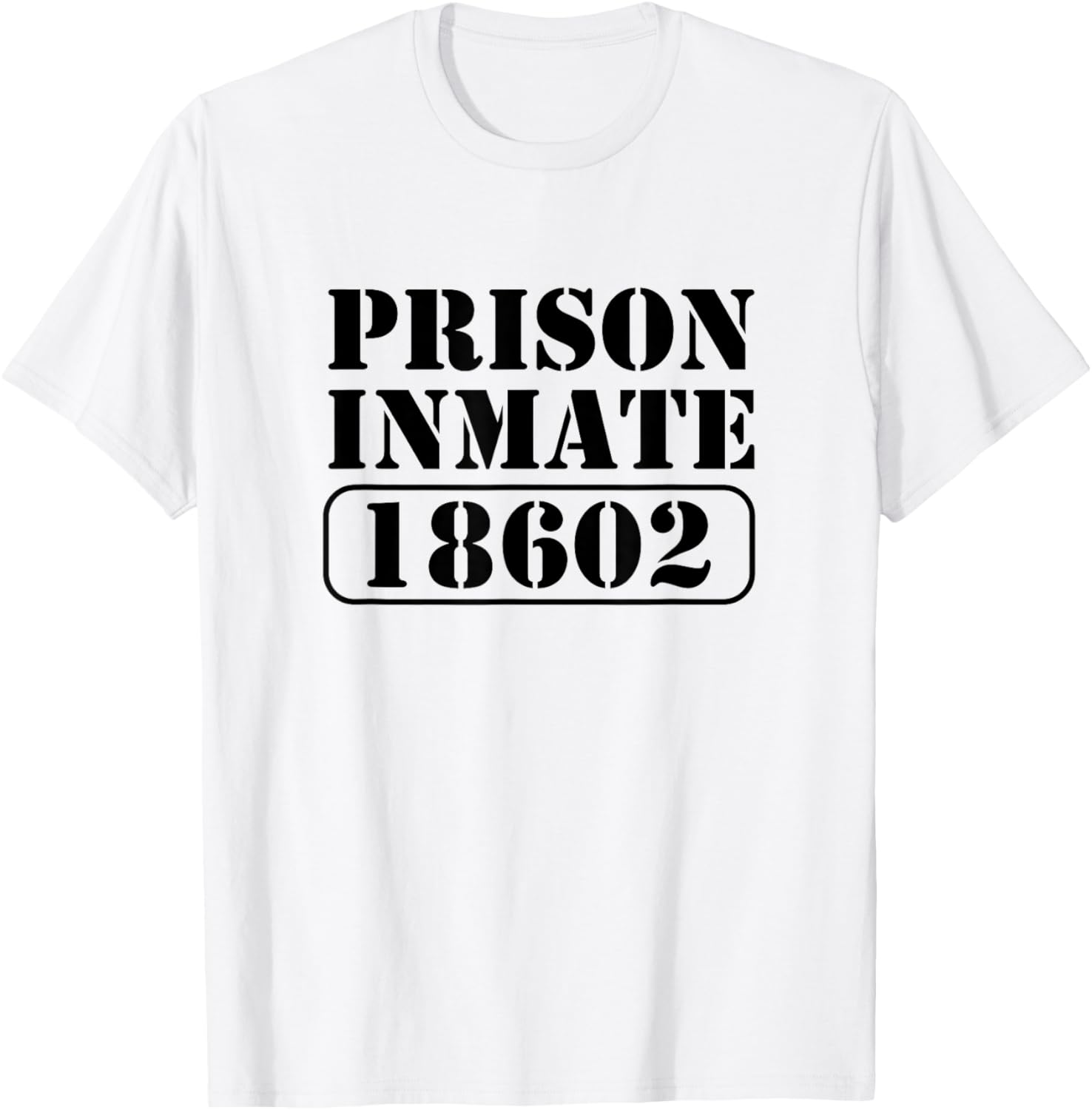 Prisoner Costume Prison Inmate County Jail Halloween T-Shirt - T-Shirt | White